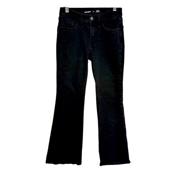 OLD NAVY | Big Girls Black Denim High Rise Stretch Flare Jeans Size 10 - Picture 1 of 9